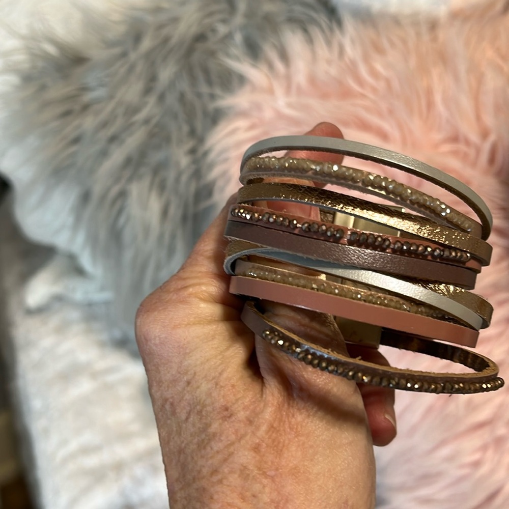 Beaded Multi Strap Bracelet - Picture 2 of 7